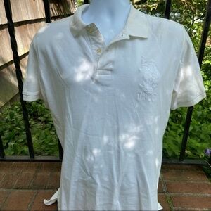US Polo Association medium shirt. What the polo shirt was made for. Embroidered.